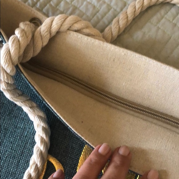 OVERSIZED 2 TONE TOTE BAG - Picture 4 of 9